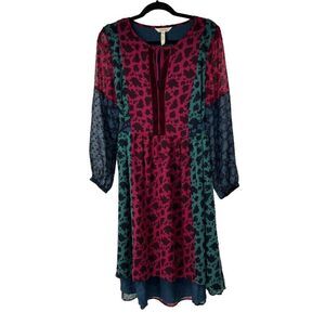 Matilda Jane‎ A Little Party Leopard Print Long Sleeve Dress